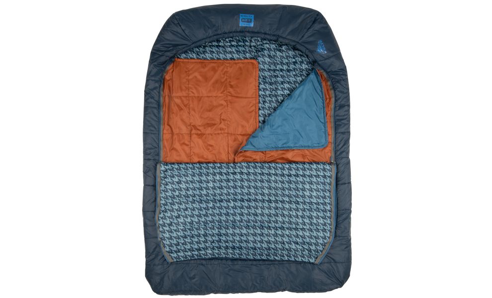 Двомісний кемпінговий спальник-ковдра Kelty Tru. Comfort Doublewide 20 (Pageant Blue) до -7°C, Максимальний зріст користувача: 198, Колір: Pageant Blue, Сторона застібки: ліва+права, зображення 3