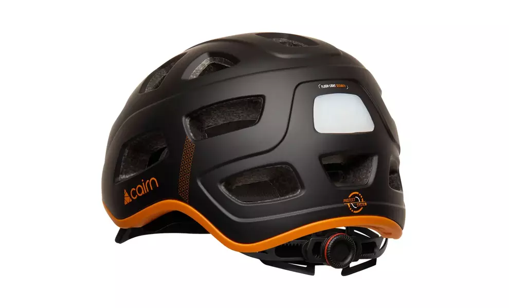 Велошолом Cairn Quartz LED USB (Black-Cognac), Колір: Black-Cognac, Розмір: 58-62, зображення 2