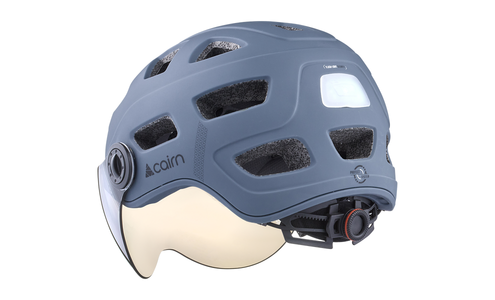 Велошолом Cairn Quartz Visor LED USB (Grey), Колір: Grey, Розмір: 52-58, зображення 2