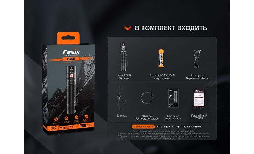 Ліхтар ручний Fenix E35R, зображення 22