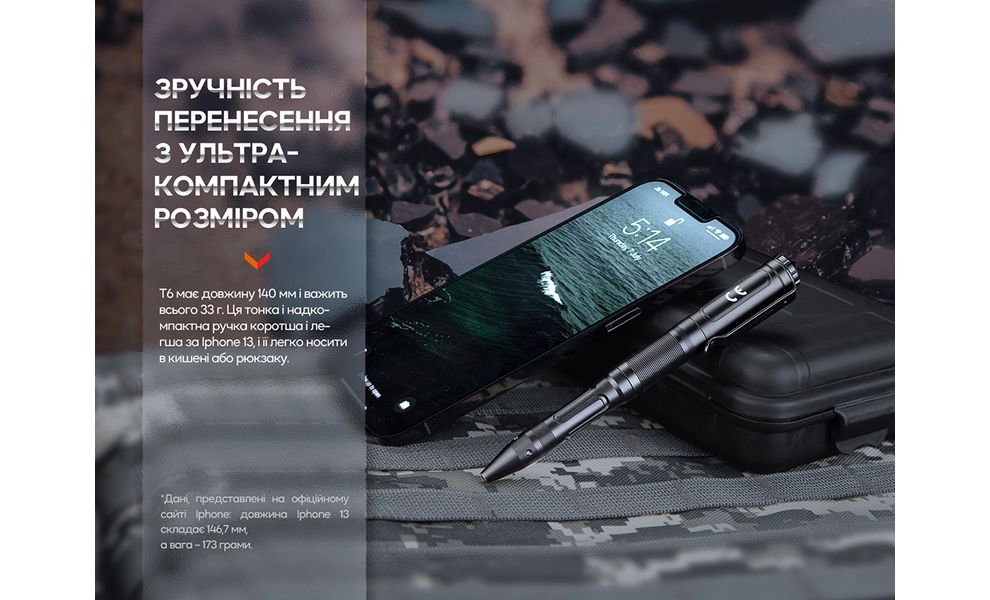 Ліхтар ручний Fenix T6 (Blue), Колір корпусу: Blue, зображення 10