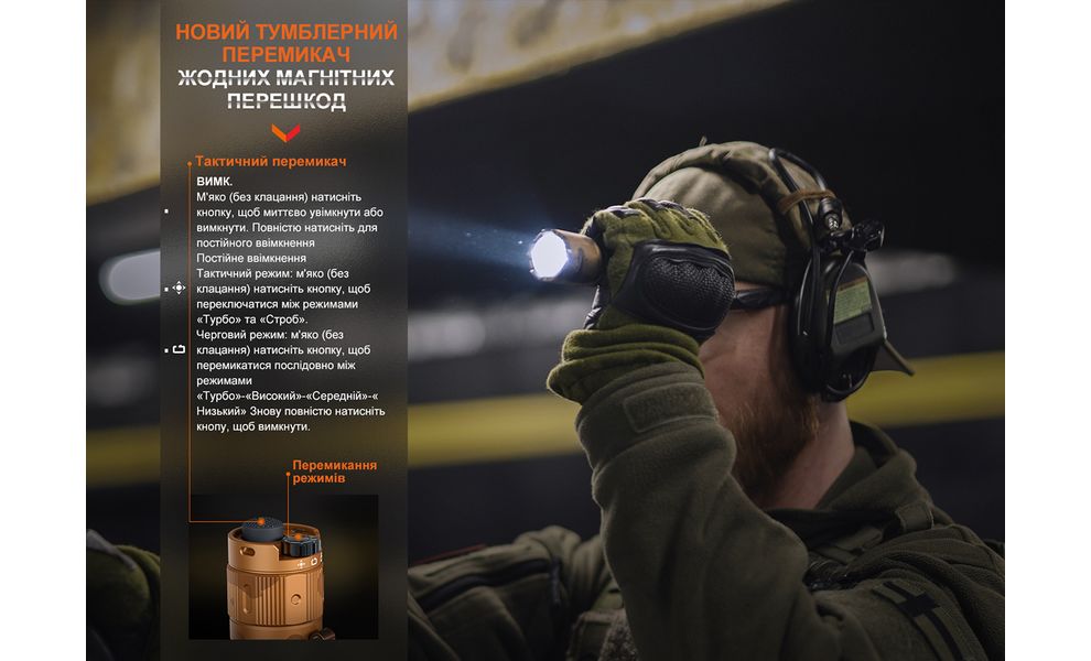 Ліхтар ручний Fenix TK20R UE (City Gray), Колір корпусу: City Gray, зображення 14