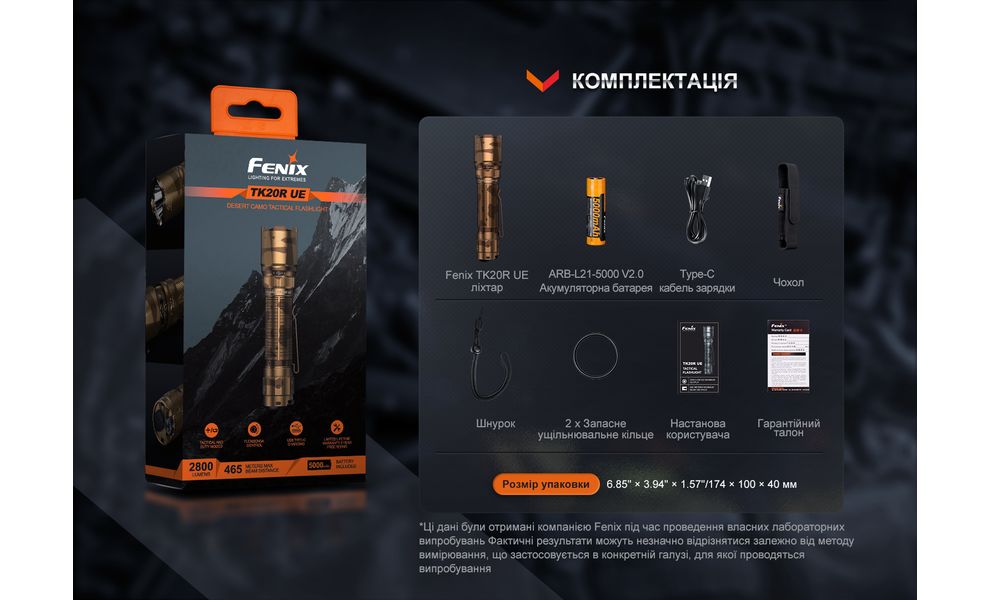 Ліхтар ручний Fenix TK20R UE (City Gray), Колір корпусу: City Gray, зображення 27