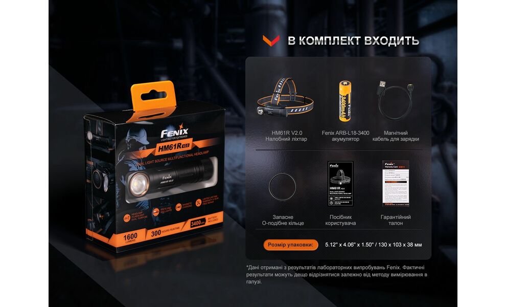 Налобний ліхтар з акумулятором Fenix HM61R V2.0 з червоним світлом, магнітна зарядка, зображення 21