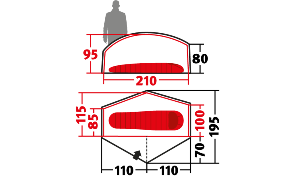 1-місний намет Wechsel Trailrunner: двошаровий, зображення 2