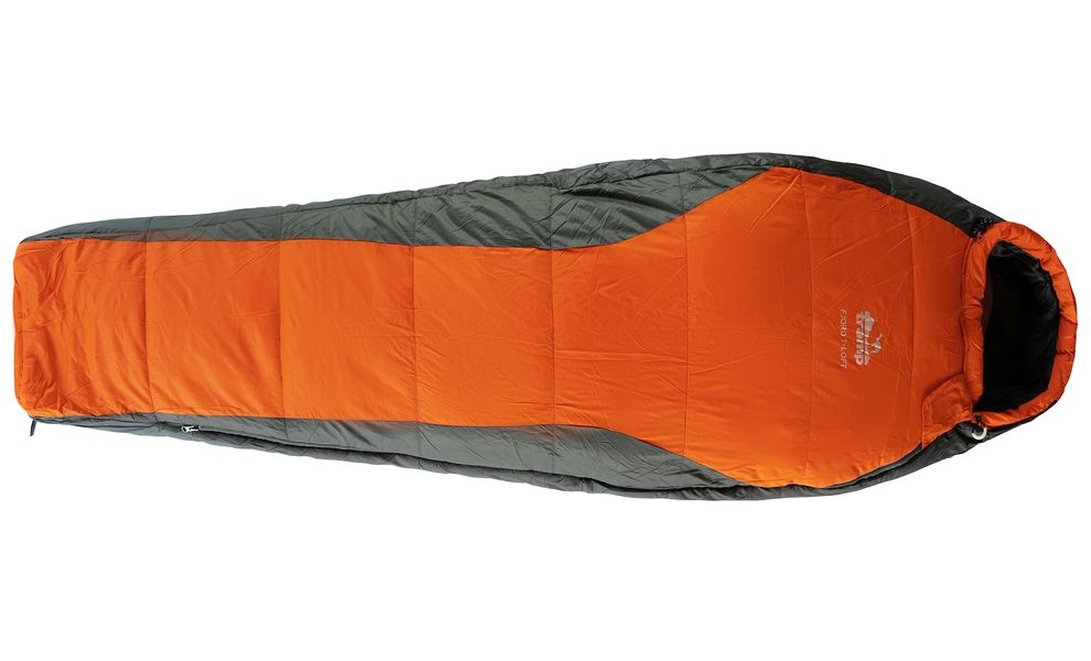 Демісезонний туристичний спальник Tramp Fjord - Long (Orange) до -5°C: з капюшоном, Максимальний зріст користувача: 195, Колір: Orange/Grey, Сторона застібки: ліва, зображення 2