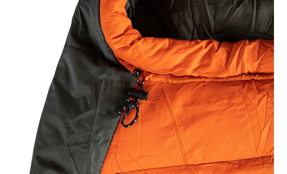 Демісезонний туристичний спальник Tramp Fjord - Long (Orange) до -5°C: з капюшоном, Максимальний зріст користувача: 195, Колір: Orange/Grey, Сторона застібки: права, зображення 6