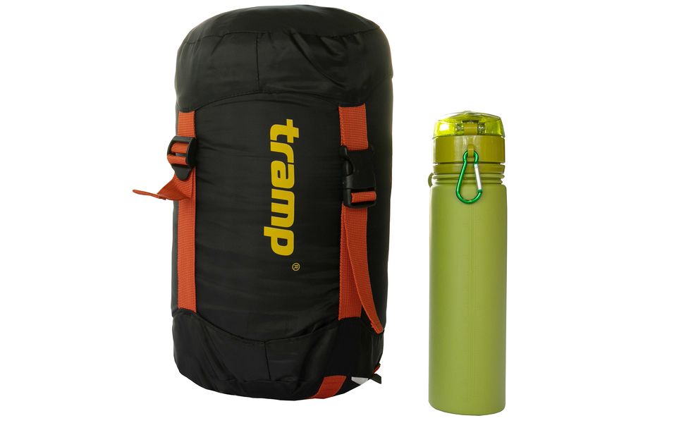 Демісезонний туристичний спальник Tramp Fjord - Long (Orange) до -5°C: з капюшоном, Максимальний зріст користувача: 195, Колір: Orange/Grey, Сторона застібки: права, зображення 11