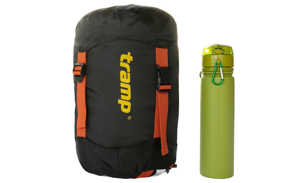 Демісезонний туристичний спальник Tramp Fjord - Regular (Orange) до -5°C: з капюшоном, Максимальний зріст користувача: 185, Колір: Orange/Grey, Сторона застібки: ліва, зображення 11