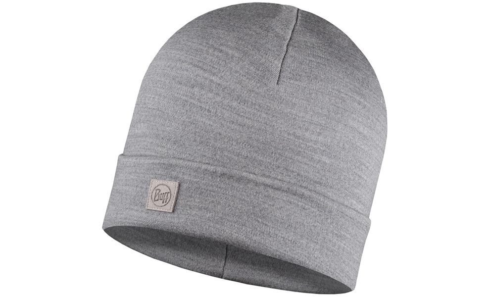Шапка BUFF® Merino Heavyweight (Solid Light Grey), Колір: Solid Light Grey, зображення 2