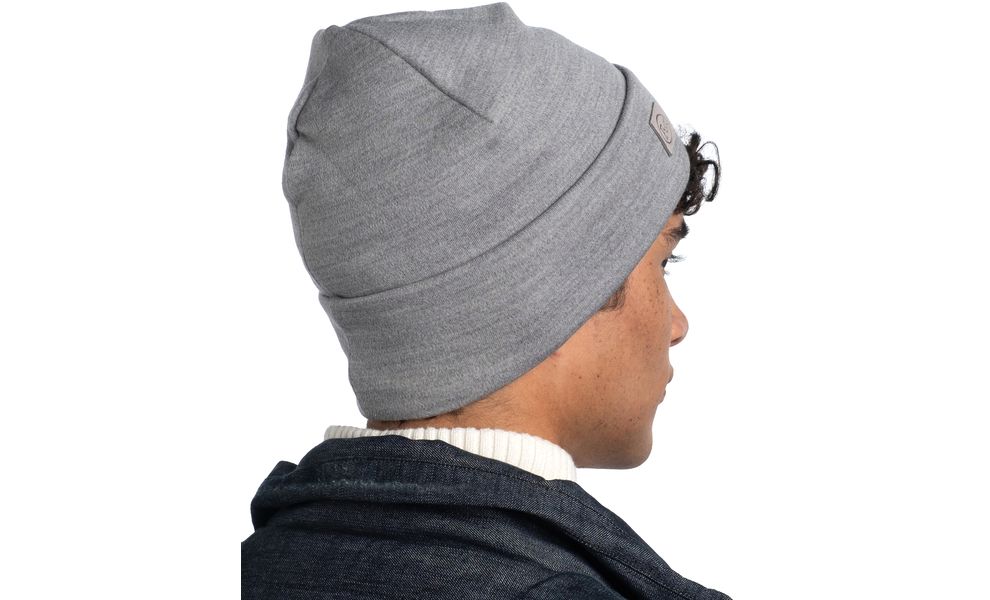 Шапка BUFF® Merino Heavyweight (Solid Light Grey), Колір: Solid Light Grey, зображення 5