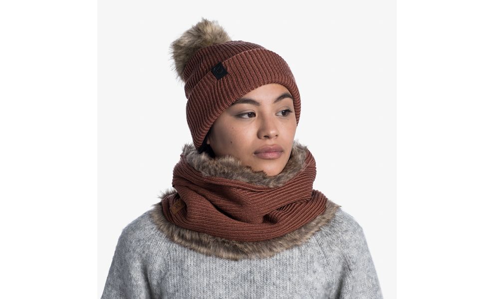 Снуд BUFF® Knitted & Fur Kesha (Rosewood), Колір виробника: Rosewood, зображення 6