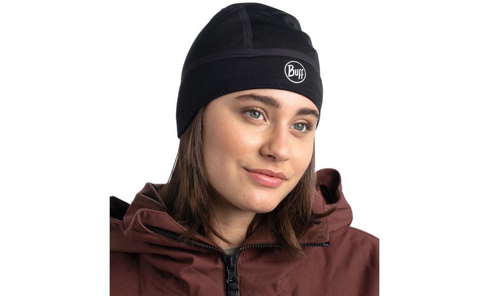 Шапка BUFF® Windproof (Solid Black), Колір: Solid Black, Розмір: S/M, зображення 2