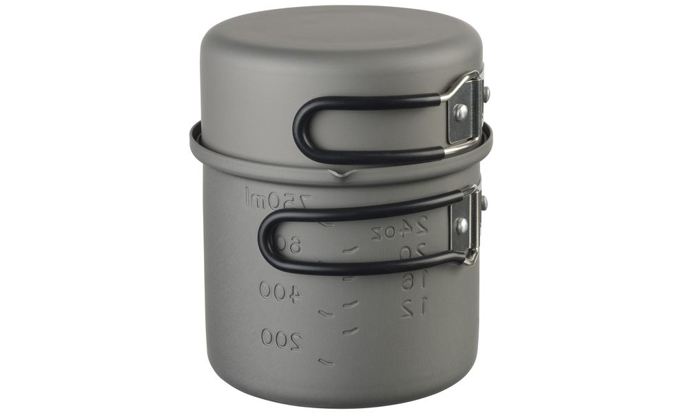 Похідний набір посуду з анодованого алюмінію Esbit PT1000HA на 1-2 особи: каструля, миска, зображення 4