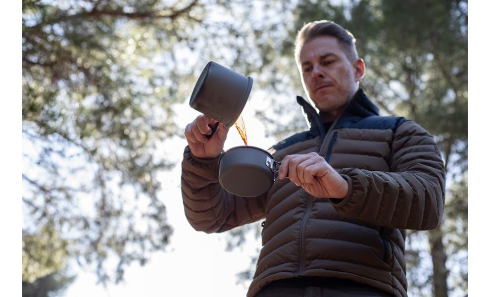 Похідний набір посуду з анодованого алюмінію Esbit PT1000HA на 1-2 особи: каструля, миска, зображення 6