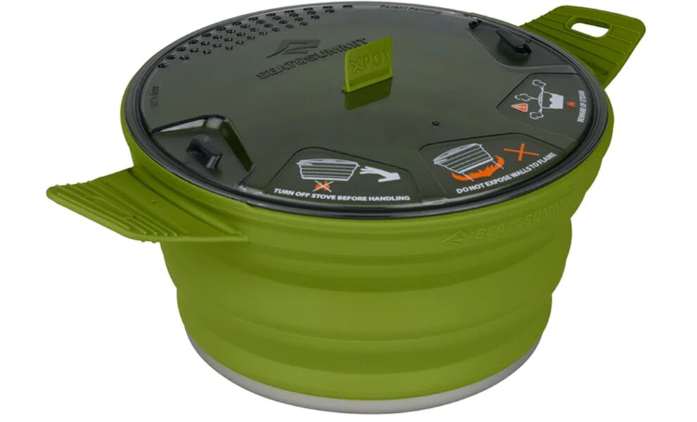Туристичний набір складного посуду Sea to Summit X-Set 31 (БЕЗ чохла) на 2 особи: каструля, 2 миски, 2 стакани, Тип комплекту: Set 31, Колір: Olive/Sand, зображення 3