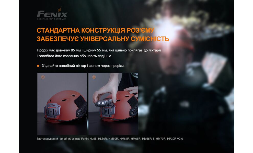Кріплення на шолом для налобних ліхтарів Fenix ALG-04, зображення 7
