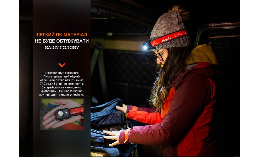 Налобний ліхтар на батарейках Fenix HL16 AAA (Green) з червоним світлом, Колір корпусу: Green, зображення 12