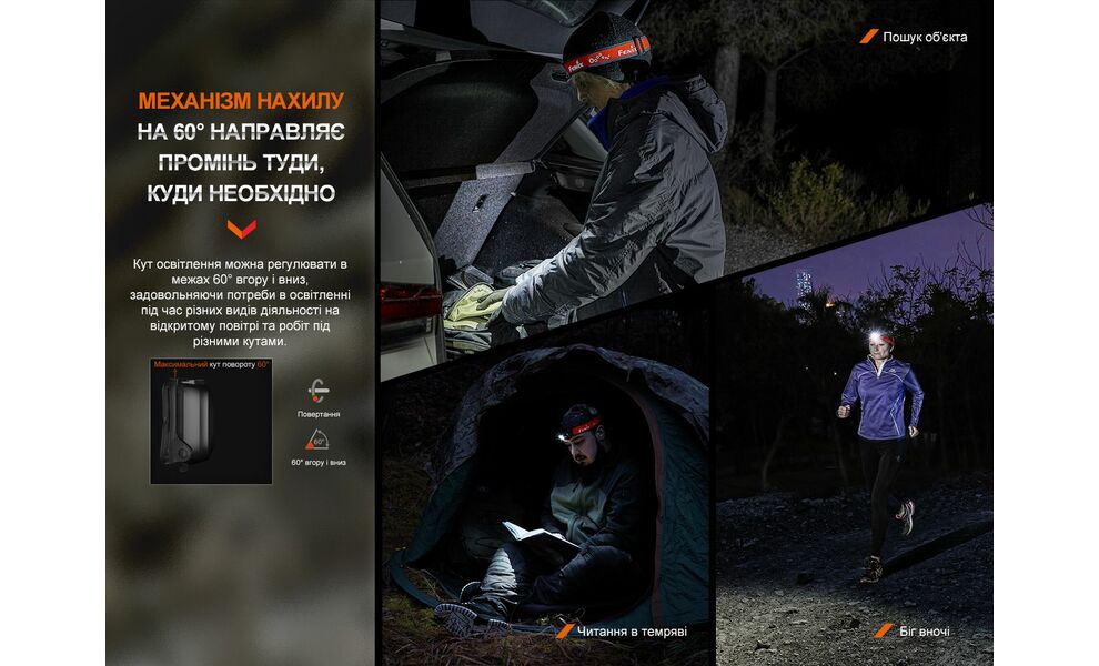 Налобний ліхтар на батарейках Fenix HL16 AAA (Green) з червоним світлом, Колір корпусу: Green, зображення 17