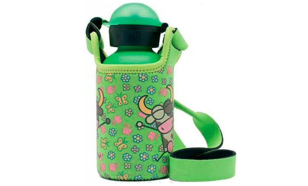 Термопляшка Laken Kids Hit з чохлом (Kukuksumusu Vacaline), 350 мл, Об'єм: 350, Колір виробника: Kukuksumusu Vacaline, зображення 2