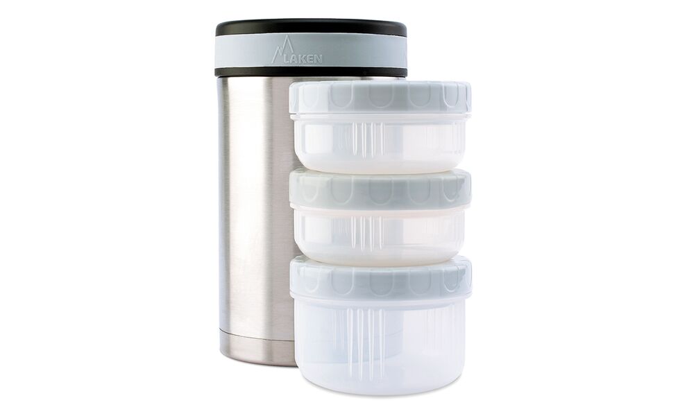 Термос для їжі з чохлом та контейнерами Laken Thermo Food на 1,5 л, Об'єм: 1500, Колір: Metal, зображення 2