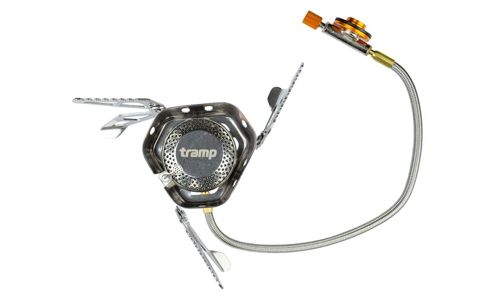 Туристичний газовий пальник зі шлангом, п'єзопідпалом та вітрозахистом Tramp UTRG-046 під різьбовий балон, зображення 2