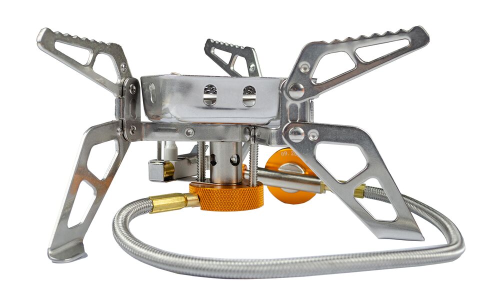 Туристичний газовий пальник зі шлангом, п'єзопідпалом та вітрозахистом Tramp UTRG-046 під різьбовий балон, зображення 4