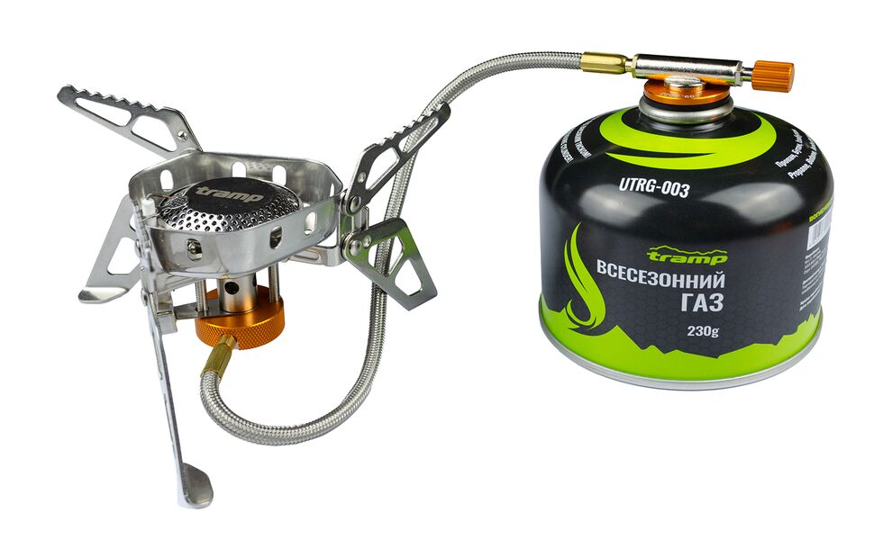 Туристичний газовий пальник зі шлангом, п'єзопідпалом та вітрозахистом Tramp UTRG-046 під різьбовий балон, зображення 8