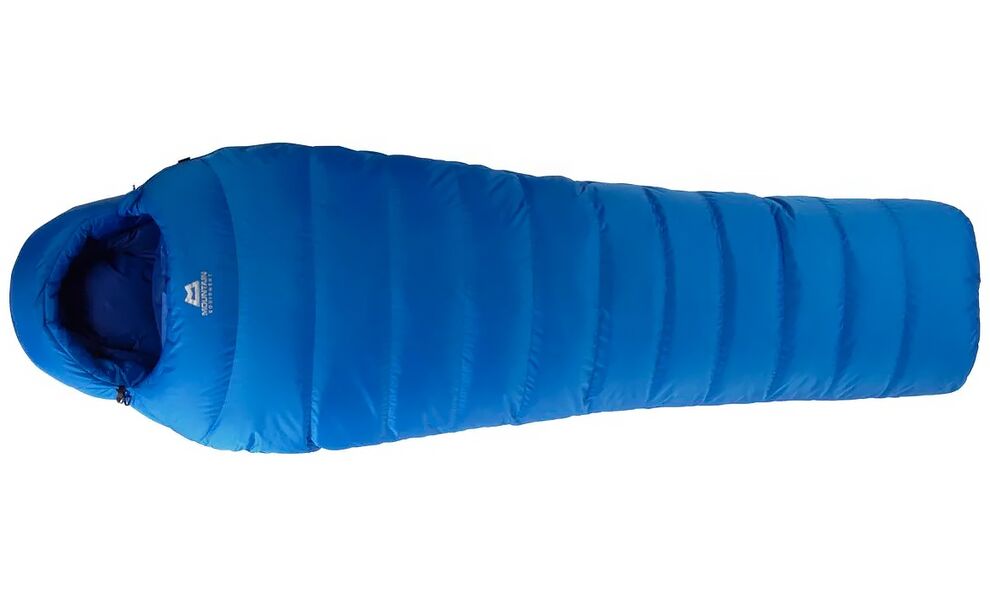 Зимовий пуховий спальник Mountain Equipment Classic 1000 - Long (01320/Skydiver) до -16°C: з капюшоном, Максимальний зріст користувача: 200, Колір: 01320/Skydiver, Сторона застібки: ліва, зображення 3