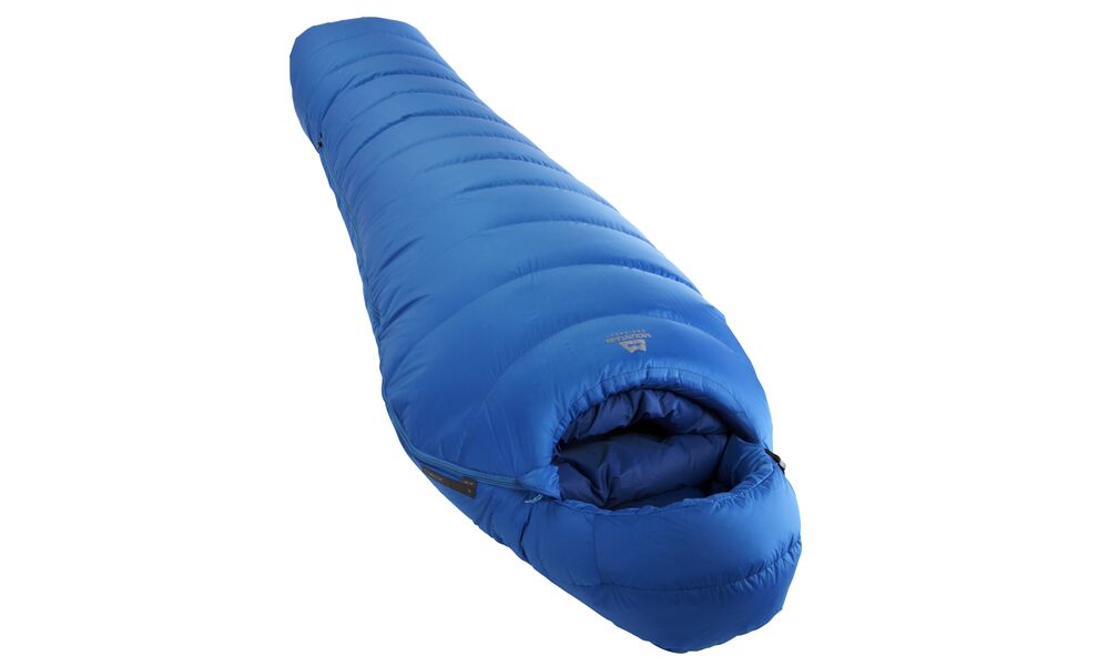 Зимовий пуховий спальник Mountain Equipment Classic 1000 - Regular (01320/Skydiver) до -16°C: з капюшоном, Максимальний зріст користувача: 185, Колір: 01320/Skydiver, Сторона застібки: ліва, зображення 2