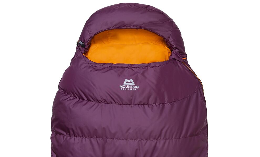 Зимовий пуховий спальник Mountain Equipment Classic Eco 1000 - Wmns Regular (01730/Raisin) до -15°C: з капюшоном, Максимальний зріст користувача: 170, Колір: 01730/Raisin, Сторона застібки: ліва, зображення 4