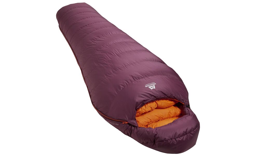 Демісезонний пуховий спальник Mountain Equipment Classic Eco 750 - Wmns Long (01730/Raisin) до -12°C: з капюшоном, Максимальний зріст користувача: 185, Колір: 01730/Raisin, Сторона застібки: ліва, зображення 2