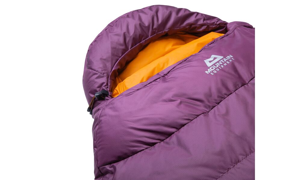 Демісезонний пуховий спальник Mountain Equipment Classic Eco 750 - Wmns Regular (01730/Raisin) до -12°C: з капюшоном, Максимальний зріст користувача: 170, Колір: 01730/Raisin, Сторона застібки: ліва, зображення 5