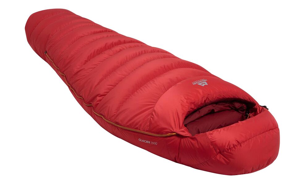 Зимовий пуховий спальник Mountain Equipment Glacier 1000 - Regular (01040/Imperial Red) до -19°C: з капюшоном, Максимальний зріст користувача: 185, Колір: 01040/Imperial Red, Сторона застібки: ліва, зображення 2