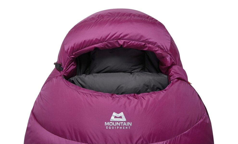 Зимовий пуховий спальник Mountain Equipment Glacier 1000 - Wmns Regular (01131/Foxglove) до -19°C: з капюшоном, Максимальний зріст користувача: 170, Колір: 01131/Foxglove, Сторона застібки: права, зображення 6