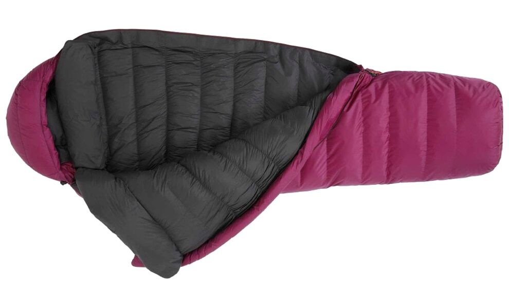 Зимовий пуховий спальник Mountain Equipment Glacier 1000 - Wmns Regular (01131/Foxglove) до -19°C: з капюшоном, Максимальний зріст користувача: 170, Колір: 01131/Foxglove, Сторона застібки: права, зображення 4