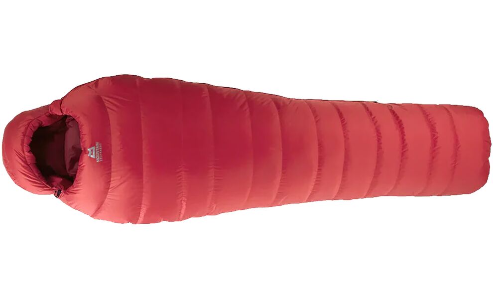 Демісезонний пуховий спальник Mountain Equipment Glacier 450 - Long (01040/Imperial Red) до -8°C: з капюшоном, Максимальний зріст користувача: 200, Колір: 01040/Imperial Red, Сторона застібки: ліва, зображення 3