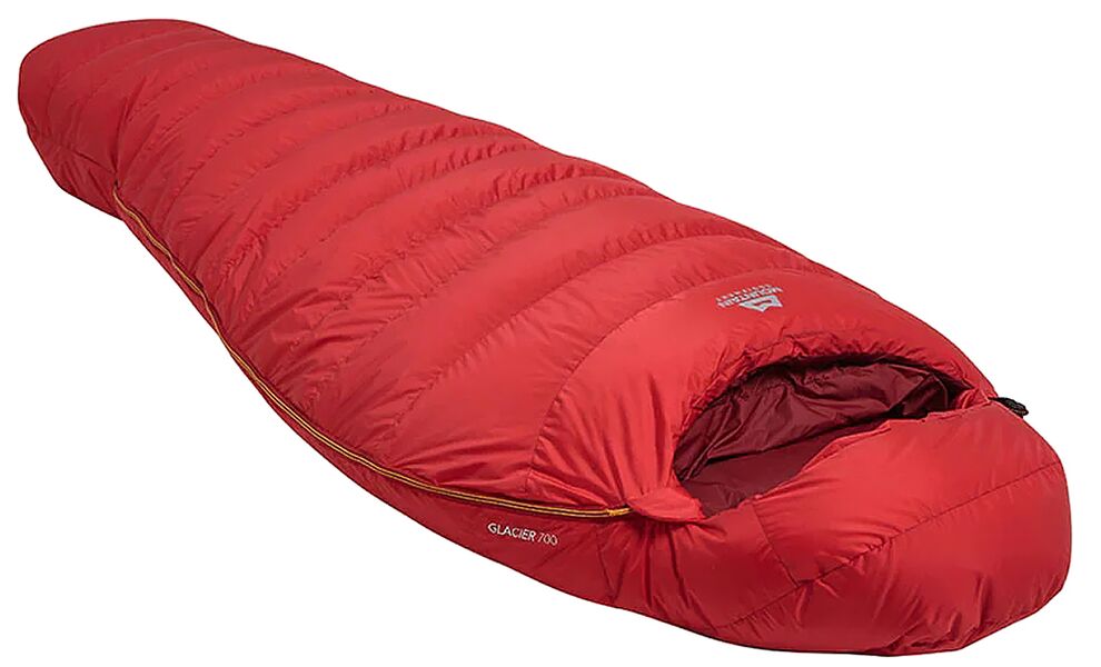 Демісезонний пуховий спальник Mountain Equipment Glacier 700 - Regular (01040/Imperial Red) до -13°C: з капюшоном, Максимальний зріст користувача: 185, Колір: 01040/Imperial Red, Сторона застібки: ліва, зображення 2