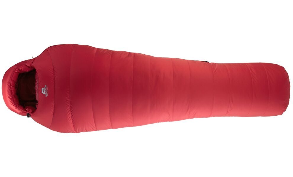 Демісезонний пуховий спальник Mountain Equipment Glacier 700 - Long (01040/Imperial Red) до -13°C: з капюшоном, Максимальний зріст користувача: 200, Колір: 01040/Imperial Red, Сторона застібки: ліва, зображення 3
