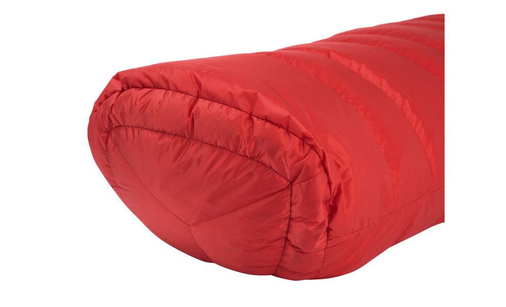 Демісезонний пуховий спальник Mountain Equipment Glacier 700 - Long (01040/Imperial Red) до -13°C: з капюшоном, Максимальний зріст користувача: 200, Колір: 01040/Imperial Red, Сторона застібки: ліва, зображення 7