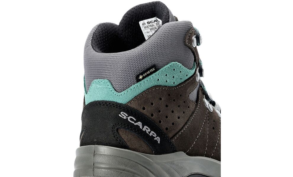 Трекінгові черевики жіночі SCARPA Mistral GTX - 30026-202 (Smoke/Lagoon), Колір виробника: Smoke/Lagoon, Тип колодки: середня, Розмір виробника: EU 38,5, зображення 11