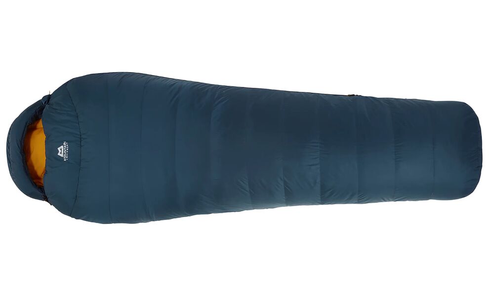 Демісезонний пуховий спальник Mountain Equipment Helium 250 - Regular (01635/Majolica Blue) до 2°C: з капюшоном, Максимальний зріст користувача: 185, Колір: 01635/Majolica Blue, Сторона застібки: права, зображення 3