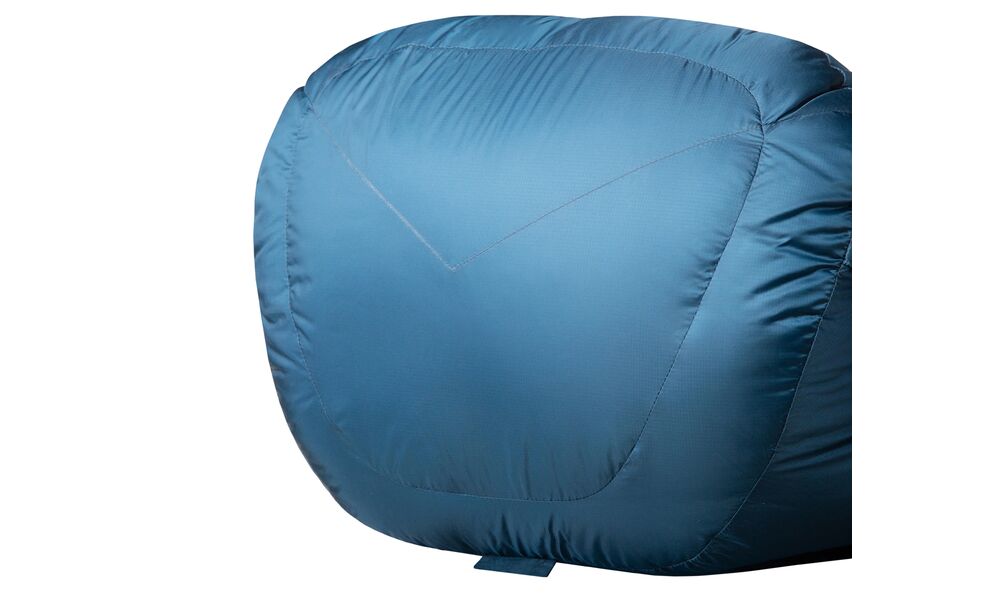 Демісезонний пуховий спальник Mountain Equipment Helium 250 - Regular (01635/Majolica Blue) до 2°C: з капюшоном, Максимальний зріст користувача: 185, Колір: 01635/Majolica Blue, Сторона застібки: права, зображення 8