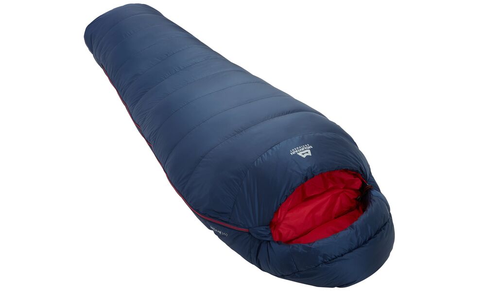 Демісезонний пуховий спальник Mountain Equipment Helium 250 - Wmns Regular (01596/Medieval Blue) до 2°C: з капюшоном, Максимальний зріст користувача: 170, Колір: 01596/Medieval Blue, Сторона застібки: права, зображення 2
