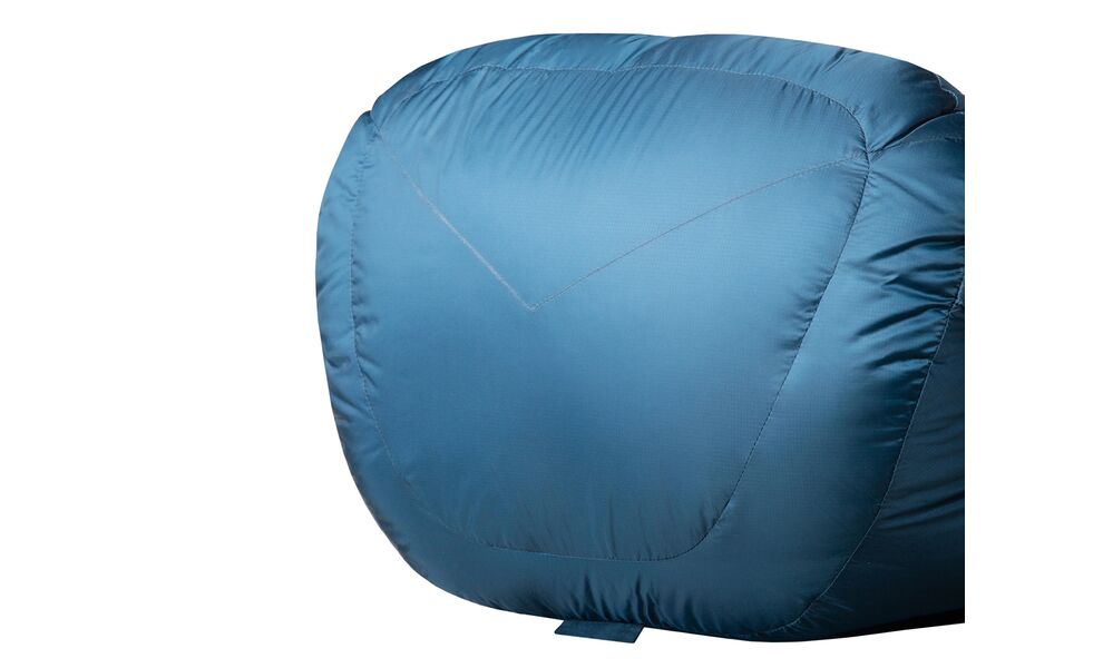 Демісезонний пуховий спальник Mountain Equipment Helium 600 - Regular (01635/Majolica Blue) до -11°C: з капюшоном, Максимальний зріст користувача: 185, Колір: 01635/Majolica Blue, Сторона застібки: ліва, зображення 8