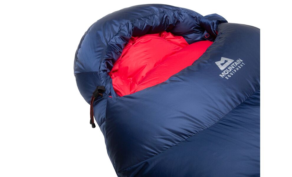 Демісезонний пуховий спальник Mountain Equipment Helium 600 - Wmns Long (01596/Medieval Blue) до -11°C: з капюшоном, Максимальний зріст користувача: 185, Колір: 01596/Medieval Blue, Сторона застібки: ліва, зображення 5