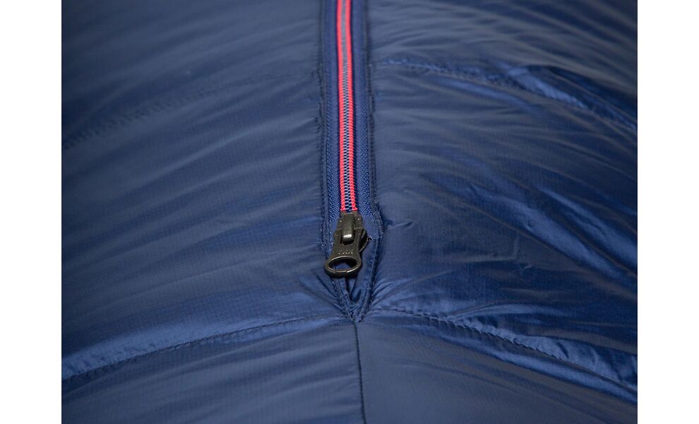 Демісезонний пуховий спальник Mountain Equipment Helium 600 - Wmns Long (01596/Medieval Blue) до -11°C: з капюшоном, Максимальний зріст користувача: 185, Колір: 01596/Medieval Blue, Сторона застібки: ліва, зображення 7