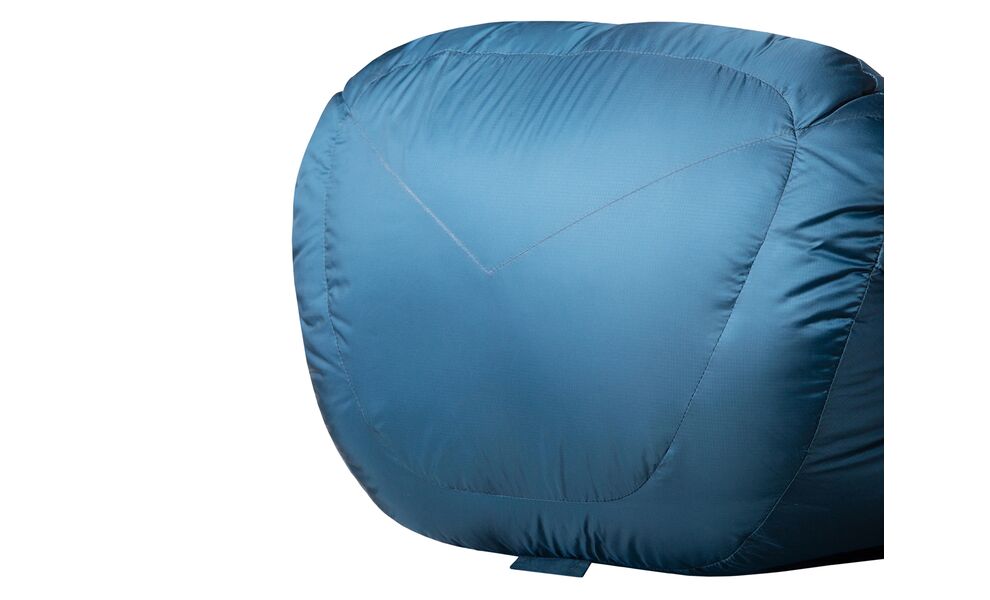 Зимовий пуховий спальник Mountain Equipment Helium 800 - Long (01635/Majolica Blue) до -15°C: з капюшоном, Максимальний зріст користувача: 200, Колір: 01635/Majolica Blue, Сторона застібки: ліва, зображення 8