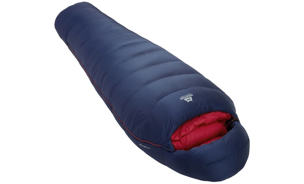 Зимовий пуховий спальник Mountain Equipment Helium 800 - Wmns Regular (01596/Medieval Blue) до -15°C: з капюшоном, Максимальний зріст користувача: 170, Колір: 01596/Medieval Blue, Сторона застібки: права, зображення 2