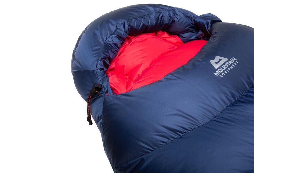 Зимовий пуховий спальник Mountain Equipment Helium 800 - Wmns Regular (01596/Medieval Blue) до -15°C: з капюшоном, Максимальний зріст користувача: 170, Колір: 01596/Medieval Blue, Сторона застібки: права, зображення 5